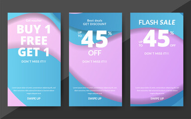 Wall Mural - Flash sale discount banner template promotion, end of season special offer banner, media promo, vector illustration.