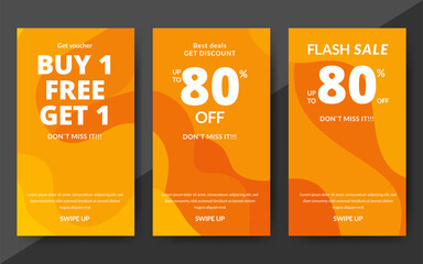 Wall Mural - Flash sale discount banner template promotion, end of season special offer banner, template design for media promotions and social media promo, vector illustration.