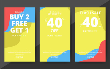 Wall Mural - Flash sale discount banner template promotion, end of season special offer banner, template design for media promotions and social media promo, vector illustration.