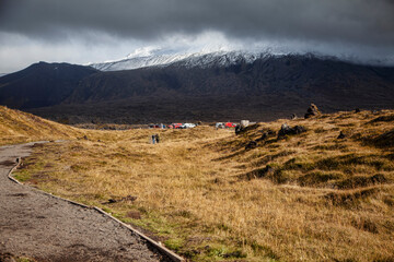 Wall Mural - hiking in the mountains