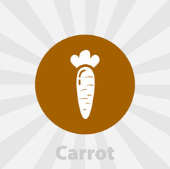 Wall Mural - carrot isolated vector icon. vegetables design element