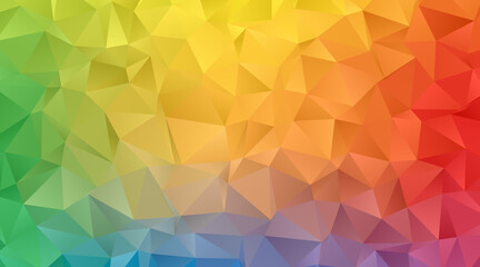 Wall Mural - Rainbow spectrum low poly background