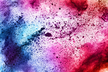 abstract powder splatted background. Colorful powder explosion on white background. Colored cloud. Colorful dust explode. Paint Holi.