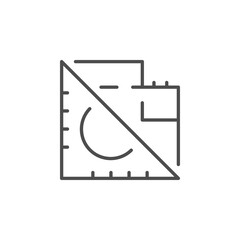 Poster - Architectural blueprint line outline icon