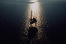 Petroleum Drilling Platform In Gulf Of Mexico Off Louisiana