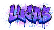 The name Lucas in Graffiti Style