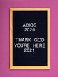 © Sean Locke - Adios 2020 Thank God 2021 Funny Sign