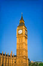 Big Ben And The Houses Of Parliamen On A Sunny Day, London, England, United Kingdom