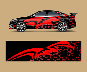 Abstract Sport racing car wrap decal and sticker design. vector eps10 format.