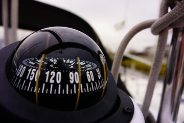 Compass to determine course using magnetic north.