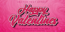 Valentines Love Text Effect, Editable Heart Text Style