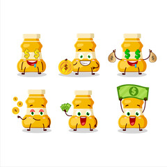 Poster - Curry sauce cartoon character with cute emoticon bring money