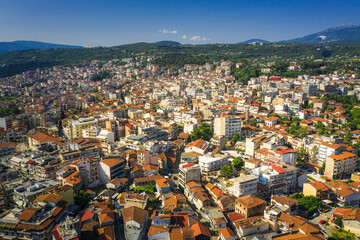 Wall Mural - Landscape with panoramic view of Veria a historic town, Greece.