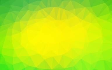 Light Green, Yellow vector polygonal pattern.