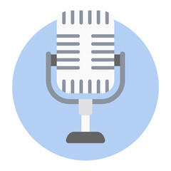 Sticker - Radio mic device flat icon 