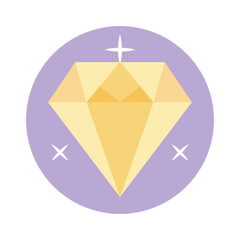 Poster - Diamond in a flat icon is conceptualizing clean code 