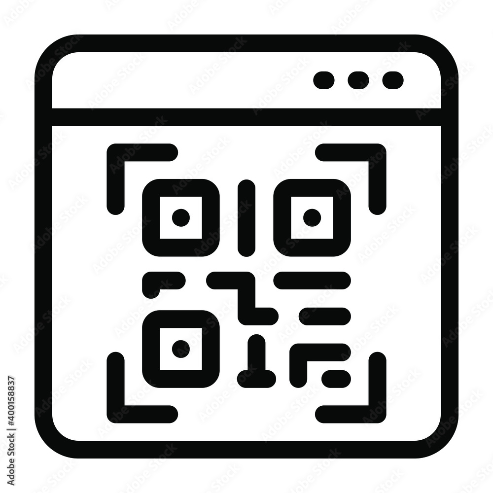Editable Qr Code Vector Web qr code icon in solid editable design Stock Vector | Adobe Stock