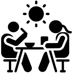 Poster - Couple Having Lunch 