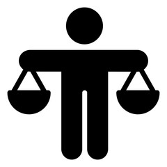 Sticker - Justice Scale Vector 