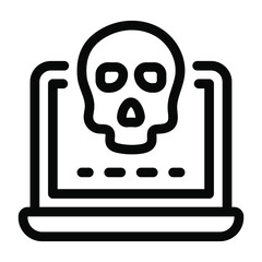 Canvas Print - 
Document hacking icon in glyph design
