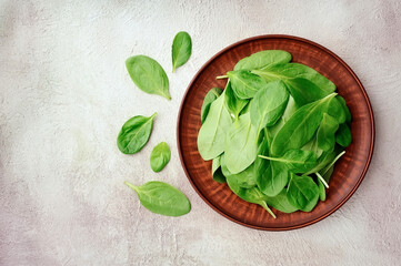 Sticker - Spinach leaves in plate