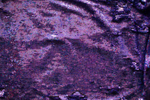 Fabric Texture Of Purple Sequins With Hologram Liter. Hologram Foil Aesthetic. Trendy Vaporwave Shiny Gradient