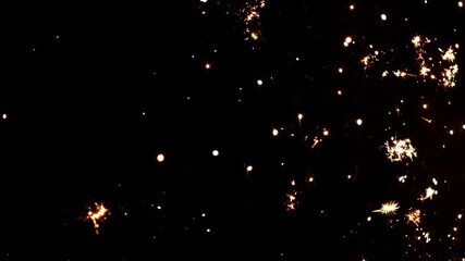 Sticker - Super Slow Motion Shot of Fireworks Isolated on Black Baclground at 1000fps.