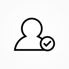 Sticker - approve user icon