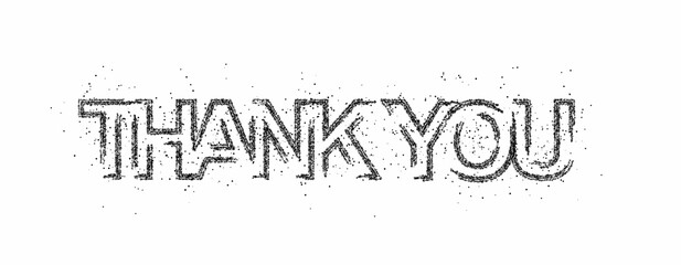 Wall Mural - Thank You Particle Hand lettering typographical vector Design.
