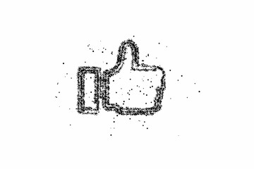 Wall Mural - Particle Like thumbs up symbol design, Vector Illustration