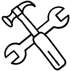 Poster - Mechanical tool icon in line vector 