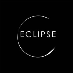 simple typography eclipse vector logo