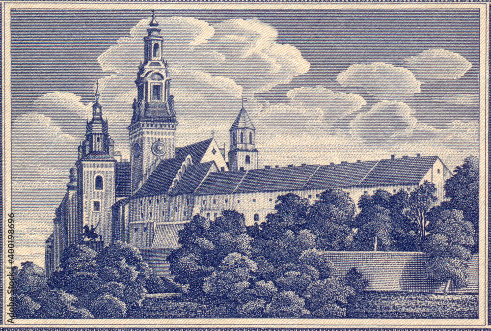 Kraków - Wawel na banknocie 20 złotych z datą 11 listopada 1936									
 - obrazy, fototapety, plakaty 