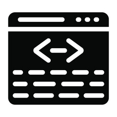 
Editable modern design of web coding concept icon
