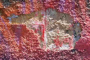 Wall Mural - Abstract graffiti on a damaged wall. Color paint on the wall.