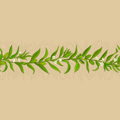 Wall Mural - sesame vector pattern