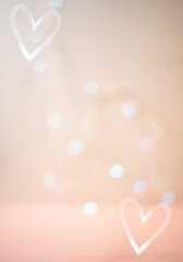 st valentines day heart bokeh background.