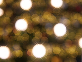 Bokeh lights,Christmas and Happy new year on blurred bokeh , background