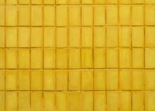 Background Of Yellow Tile Wall.