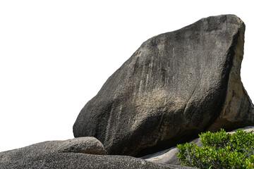 Wall Mural - rock isolated on white background