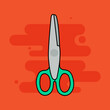 Scissors back to school picture icon - Vector