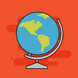 World map back to school tool picture icon - Vector