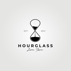 Wall Mural - hourglass logo vector illustration design, simple logo for branding, company, store , business