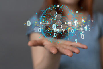 data Digital Network and data concept.