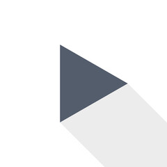 Poster - Play vector icon, flat design illustration in eps 10