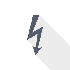 Poster - Bolt vector icon, flat design illustration in eps 10