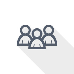 Poster - People, group vector icon, flat design illustration in eps 10