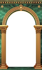 Wall Mural - Golden luxury classic arch portal with columns