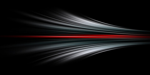 Wall Mural -  Gray and red speed abstract technology background

