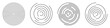 Set of abstract linear circles. Decorative vector elements.